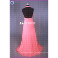 Real Sample Sweetheart Chiffon Rose Long Bridesmaid Dress With Beaded Sash